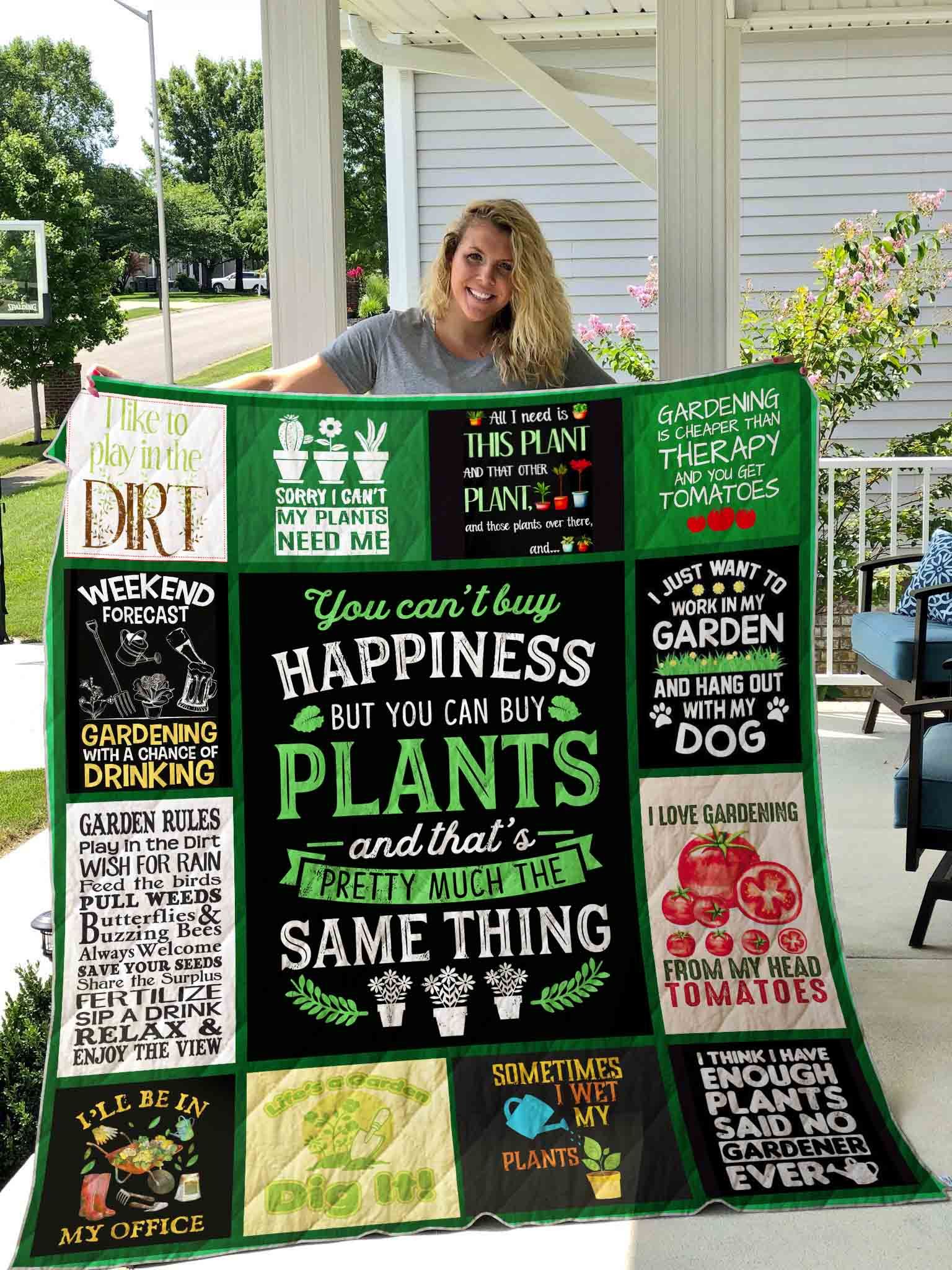 Gardening Printed Quilt Blanket DHC1501568VT