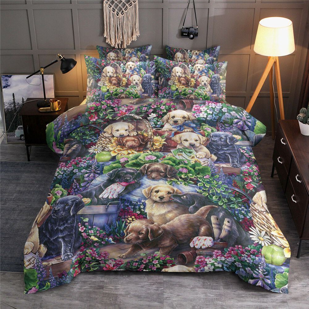 Gardening Puppies Bedding Set