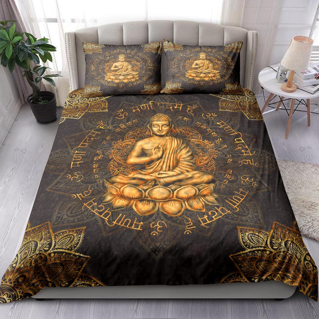 Gautama Buddha Rune Mandala Bedding Set