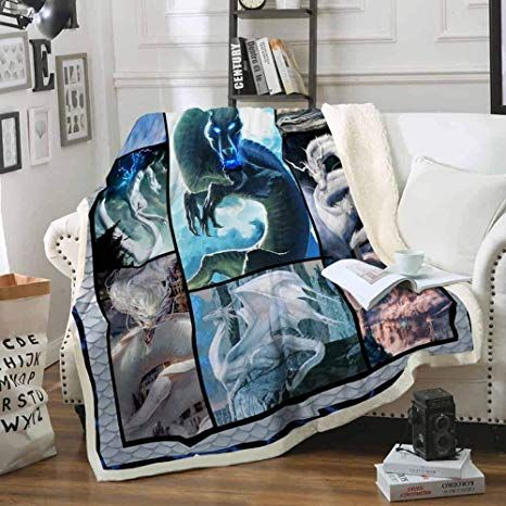 Geembi White Dragon Sherpa Fleece