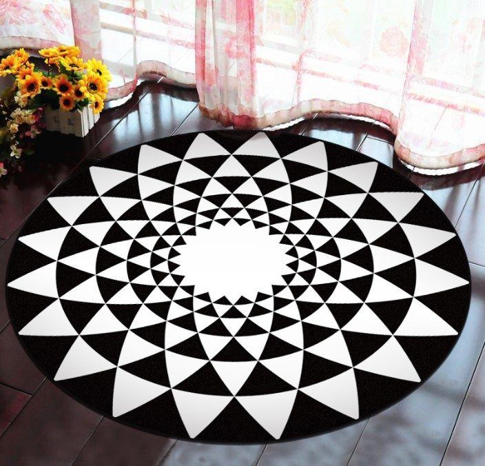 Geometric Round Carpet