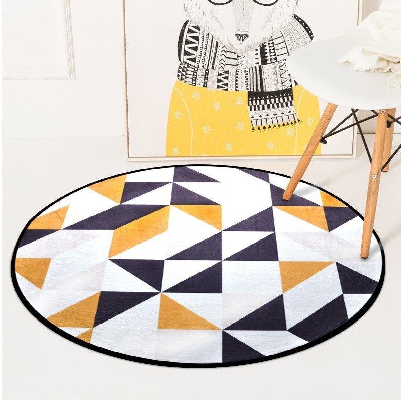 Geometric Round Carpet