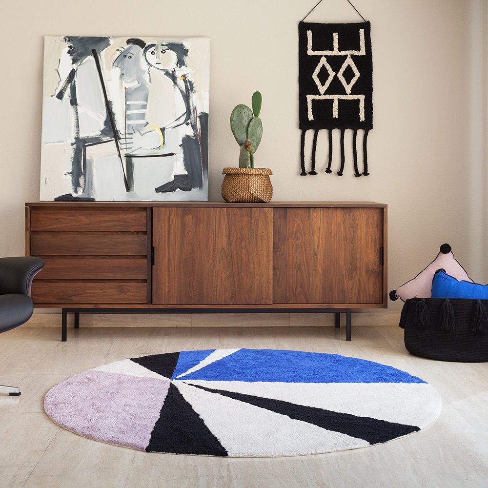 Geometric Round Carpet