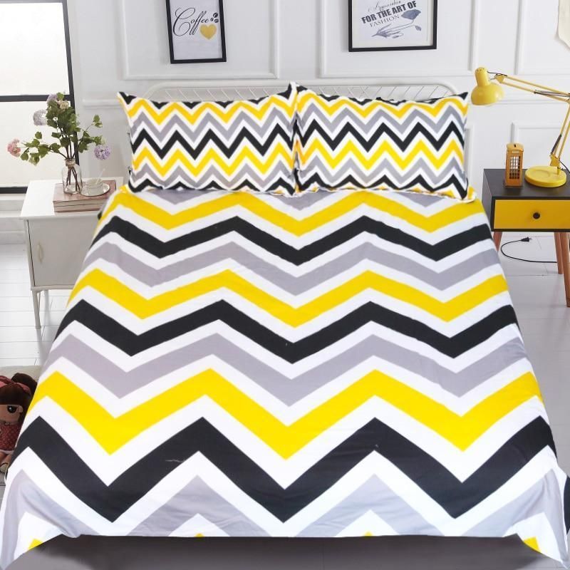 Geometric Colorful Wave Bedding Set