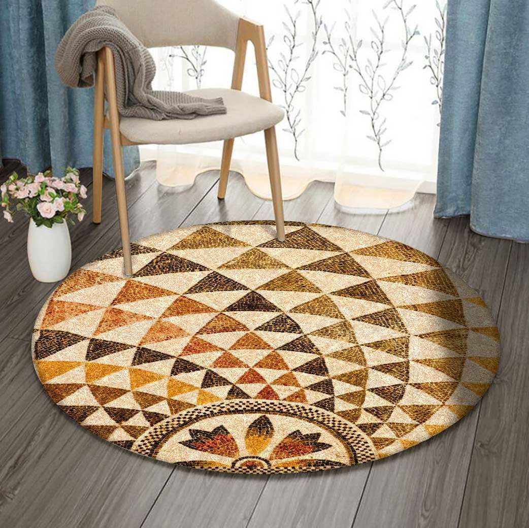 Geometric Round Carpet