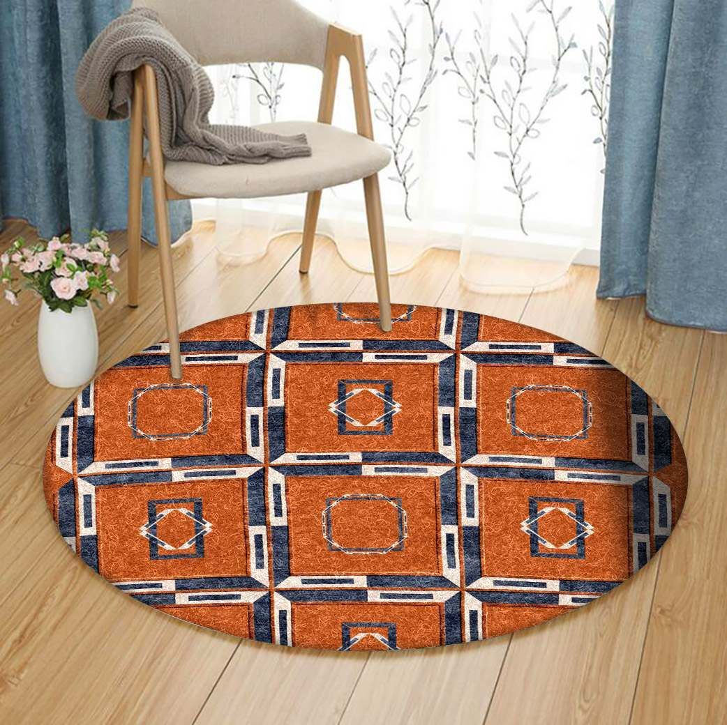 Geometric Round Carpet