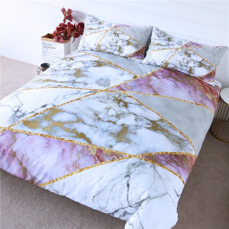 Geometric Golden Lines Bedding Set