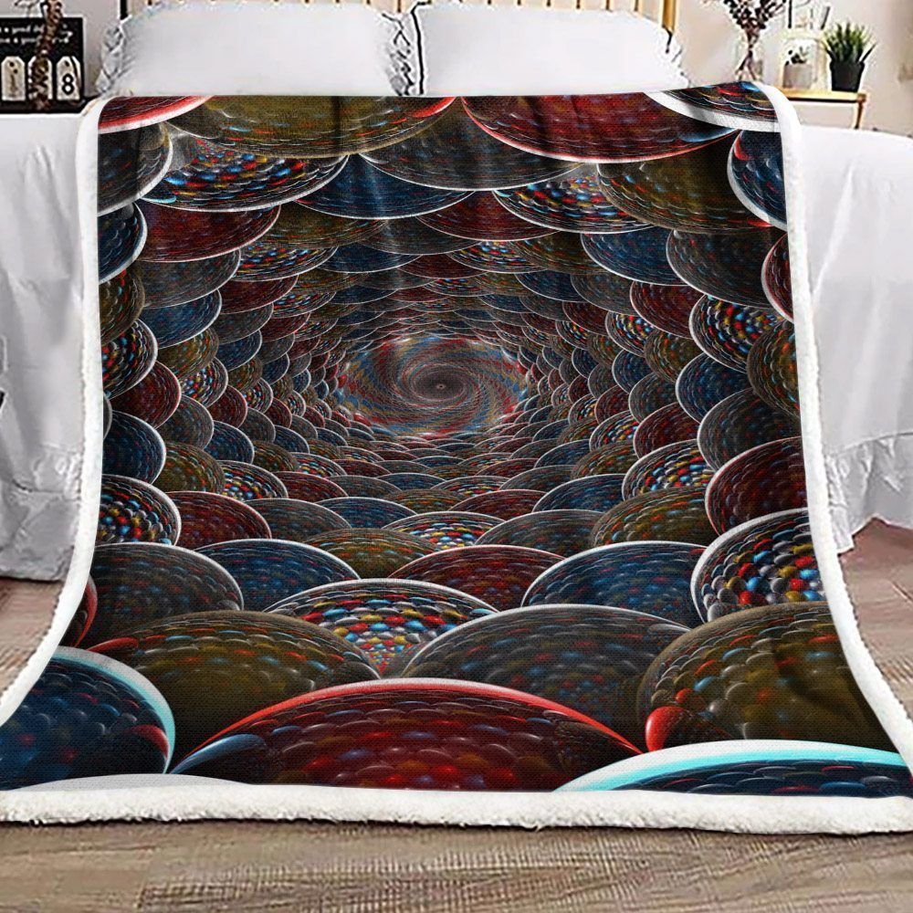 Geometric Sherpa Fleece Blanket