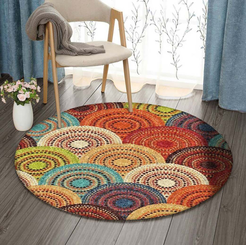 Geometric Round Carpet