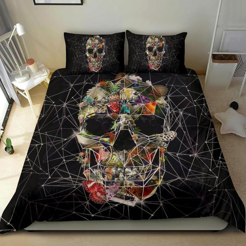 Geometric Skull Bedding Set