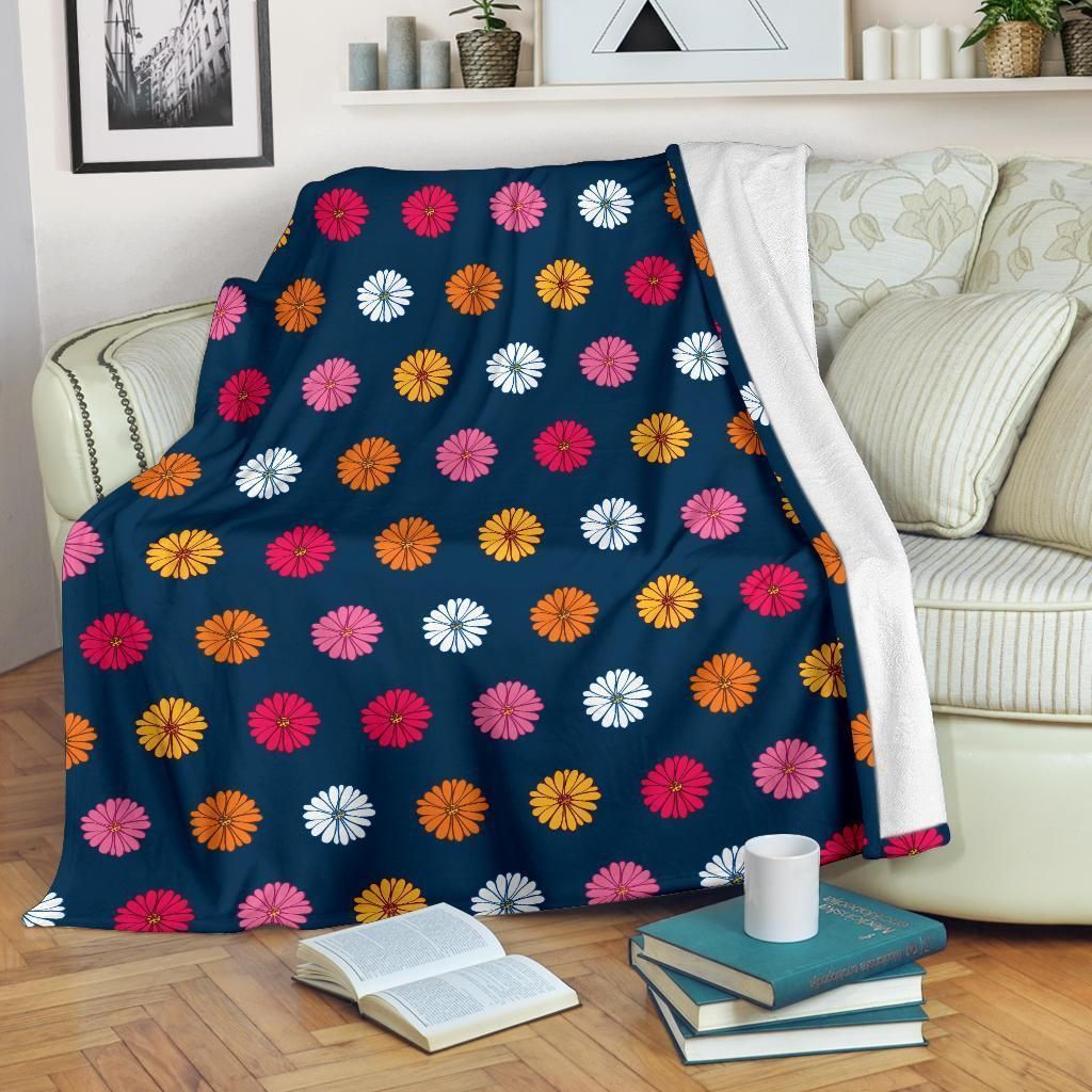 Gerberas Pattern Print Design Fleece Blanket