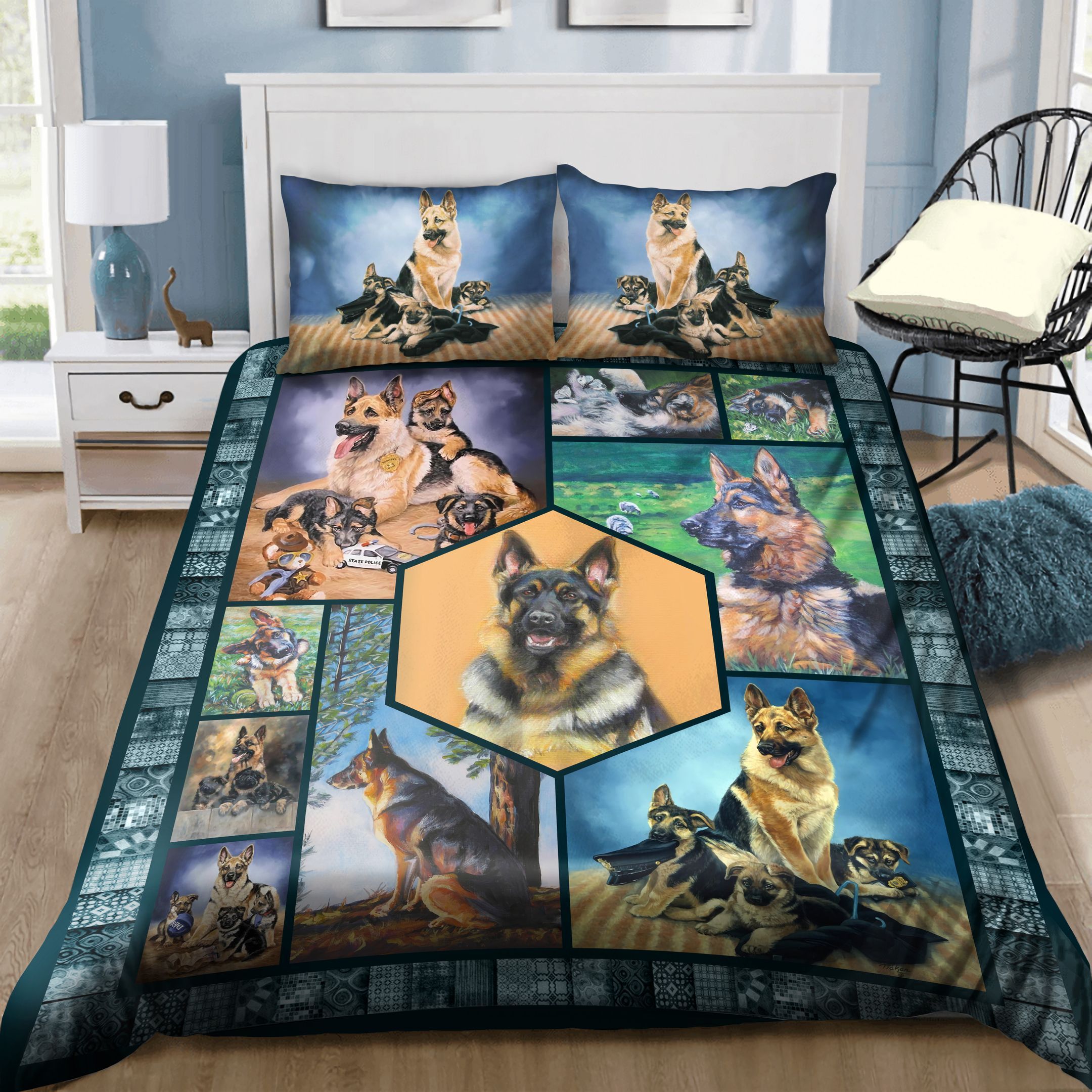German Shepherd Art Bedding Set