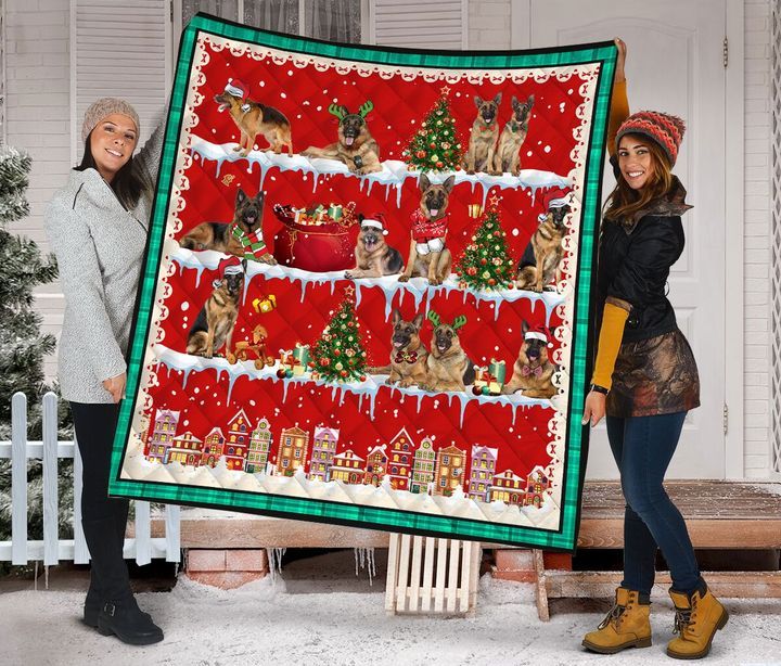 German Shepherd Christmas DTC2311752 Quilt Blanket
