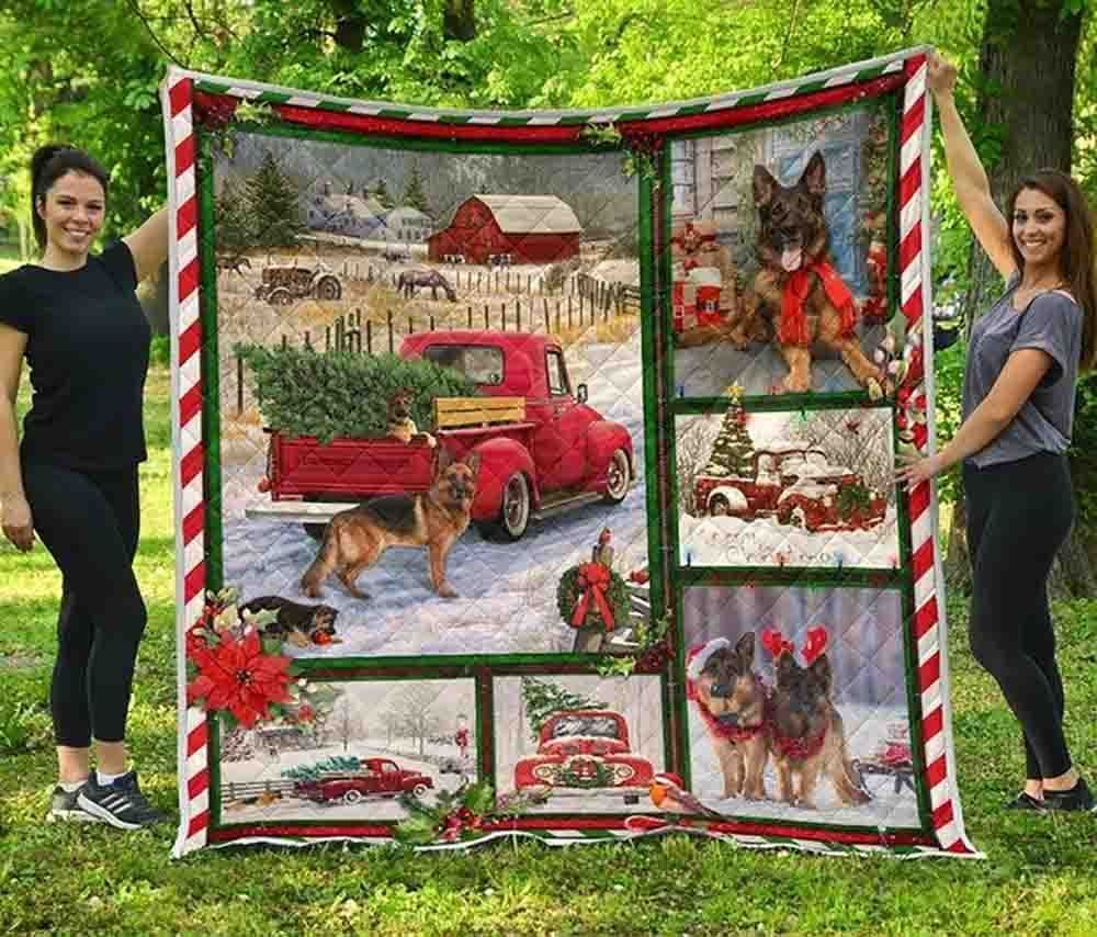 German Shepherd Christmas Premium Quilt Blanket ABC07112096