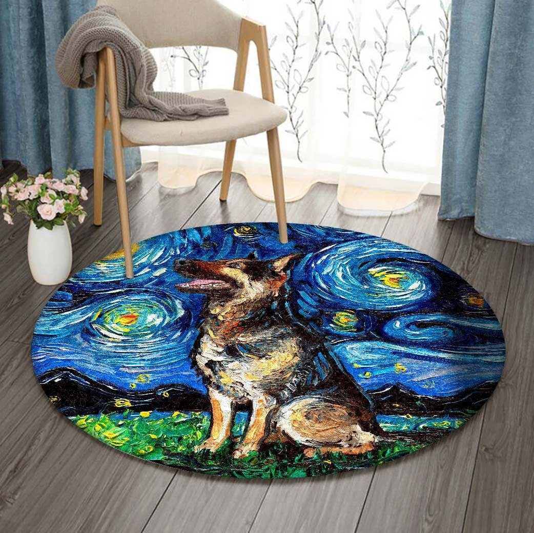 German Shepherd Round Carpet