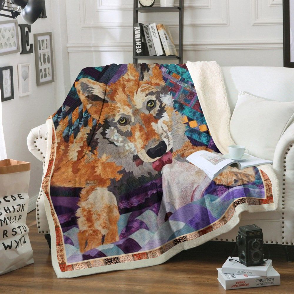 German Shepherd Dog Sherpa Fleece Blanket