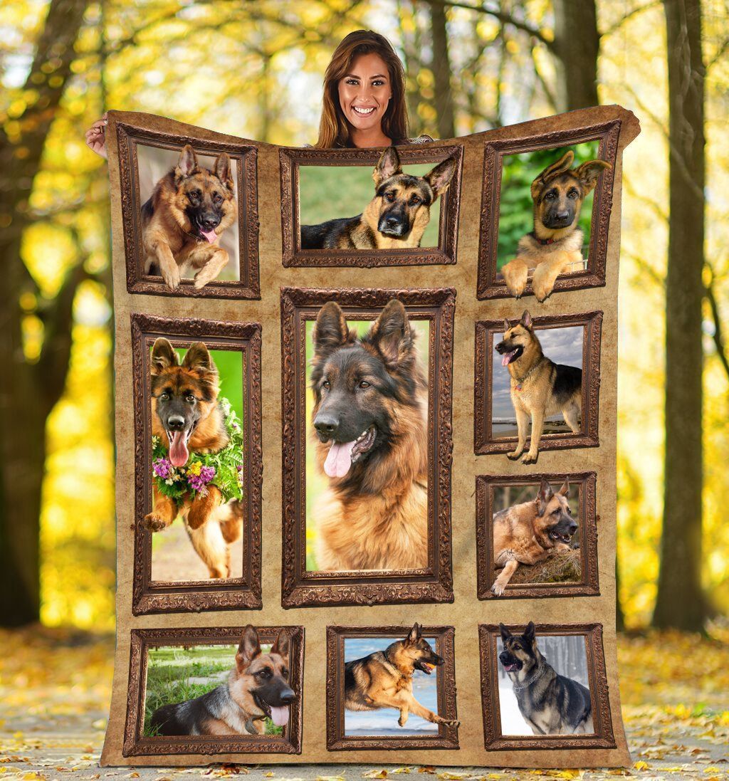 German Shepherd Dog Sherpa Fleece Blanket