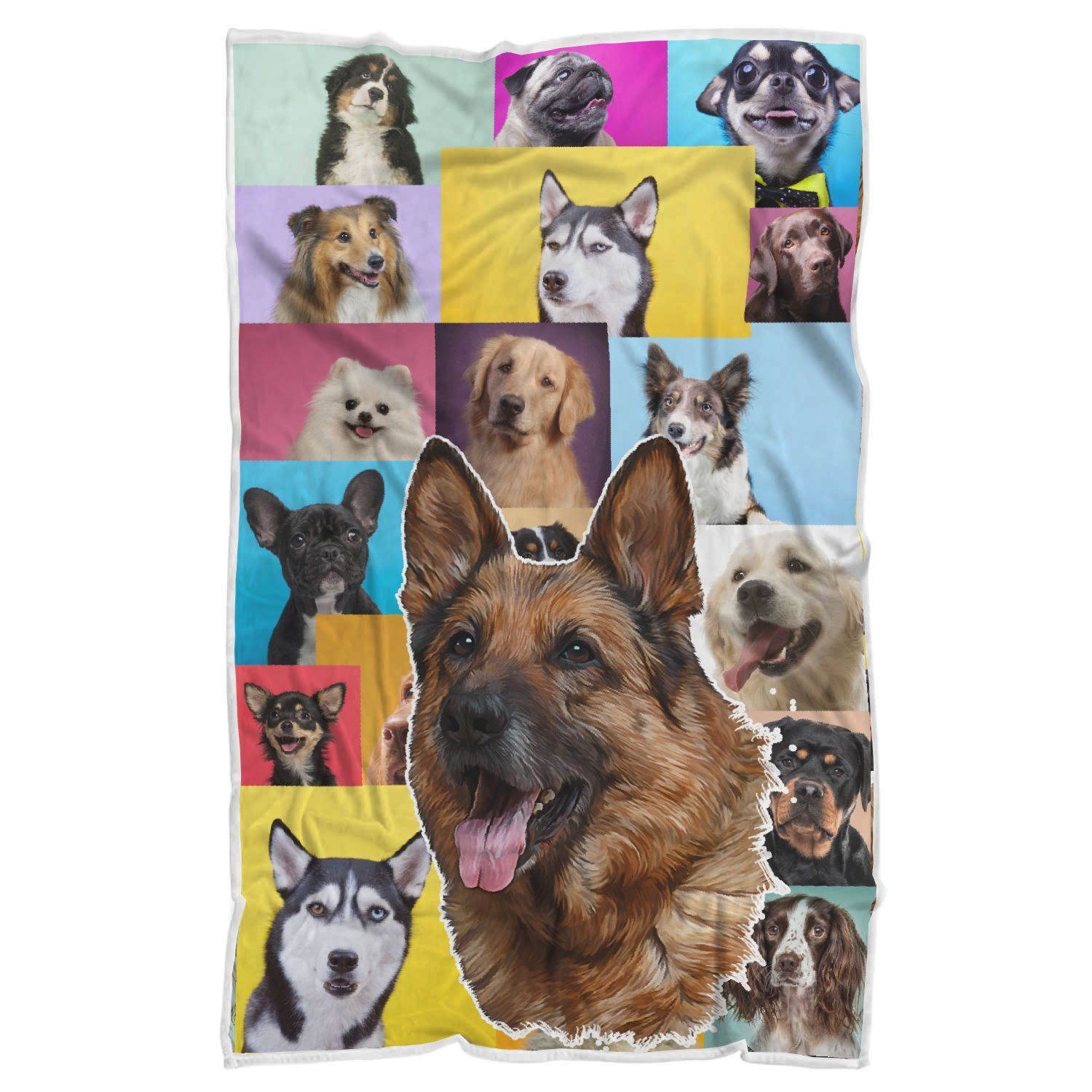 German Shepherd Dog Sherpa Fleece Blanket