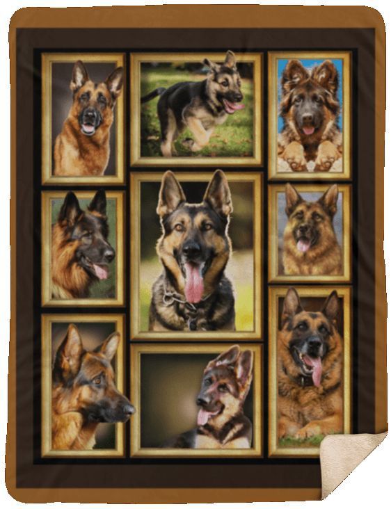German Shepherd Dog Sherpa Fleece Blanket