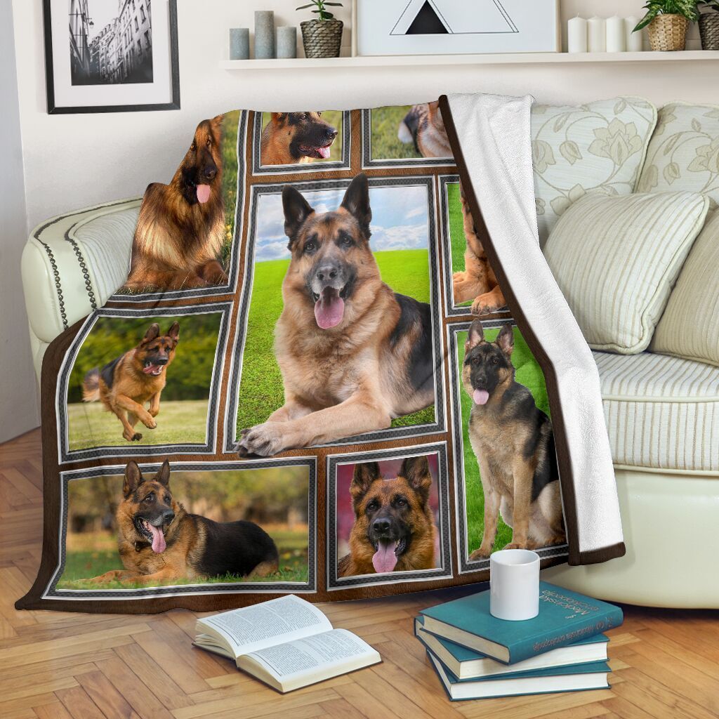 German Shepherd Dog Sherpa Fleece Blanket