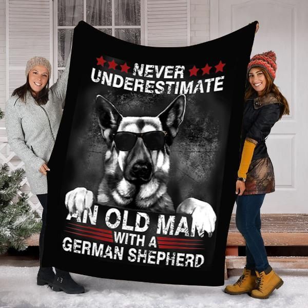 German Shepherd Dog Sherpa Fleece Blanket