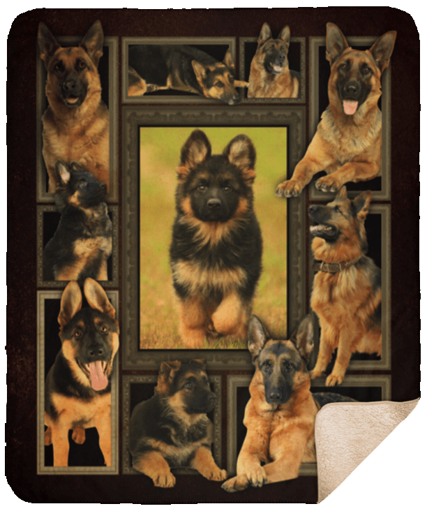 German Shepherd Dog Lover Sherpa Fleece Blanket