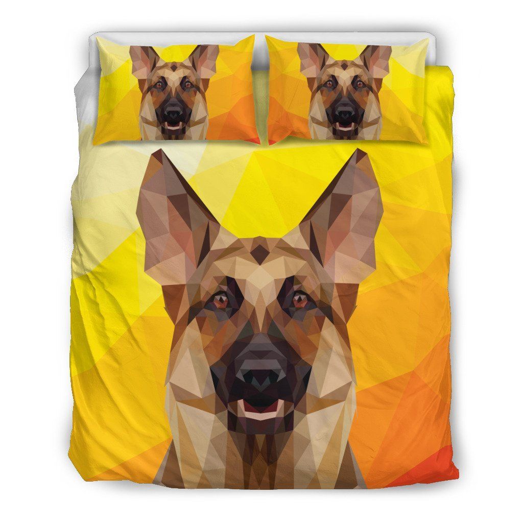 German Shepherd Dog Modern Art Themed Bedding Set