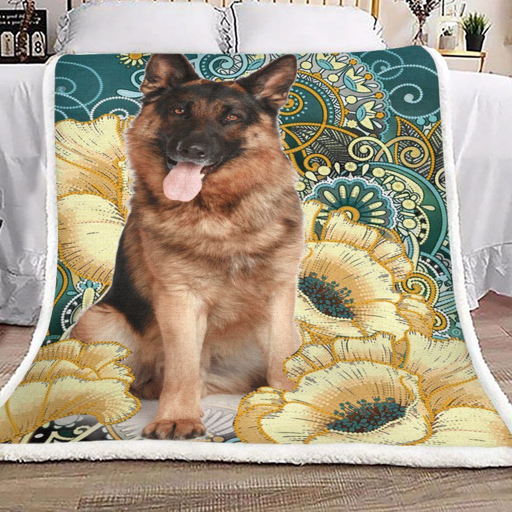 German Shepherd Dog Sherpa Fleece