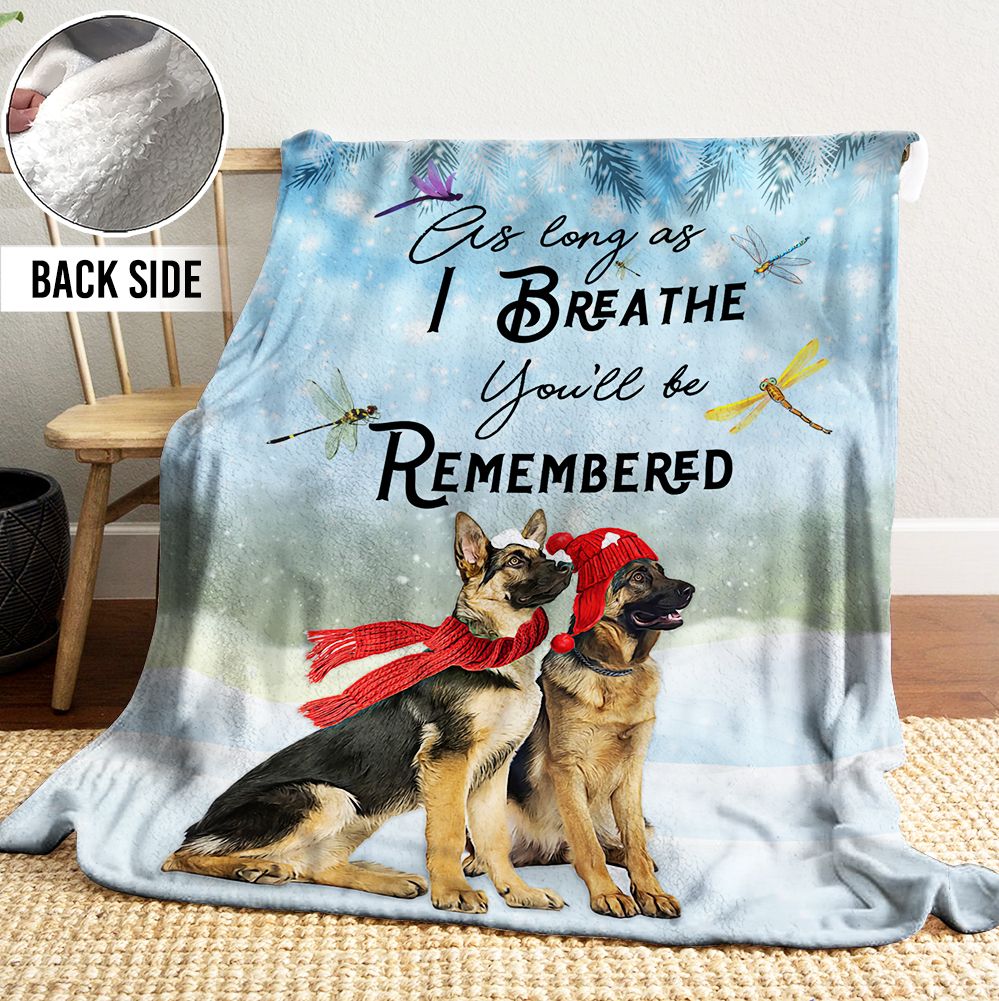 German Shepherd Sherpa Fleece Blanket