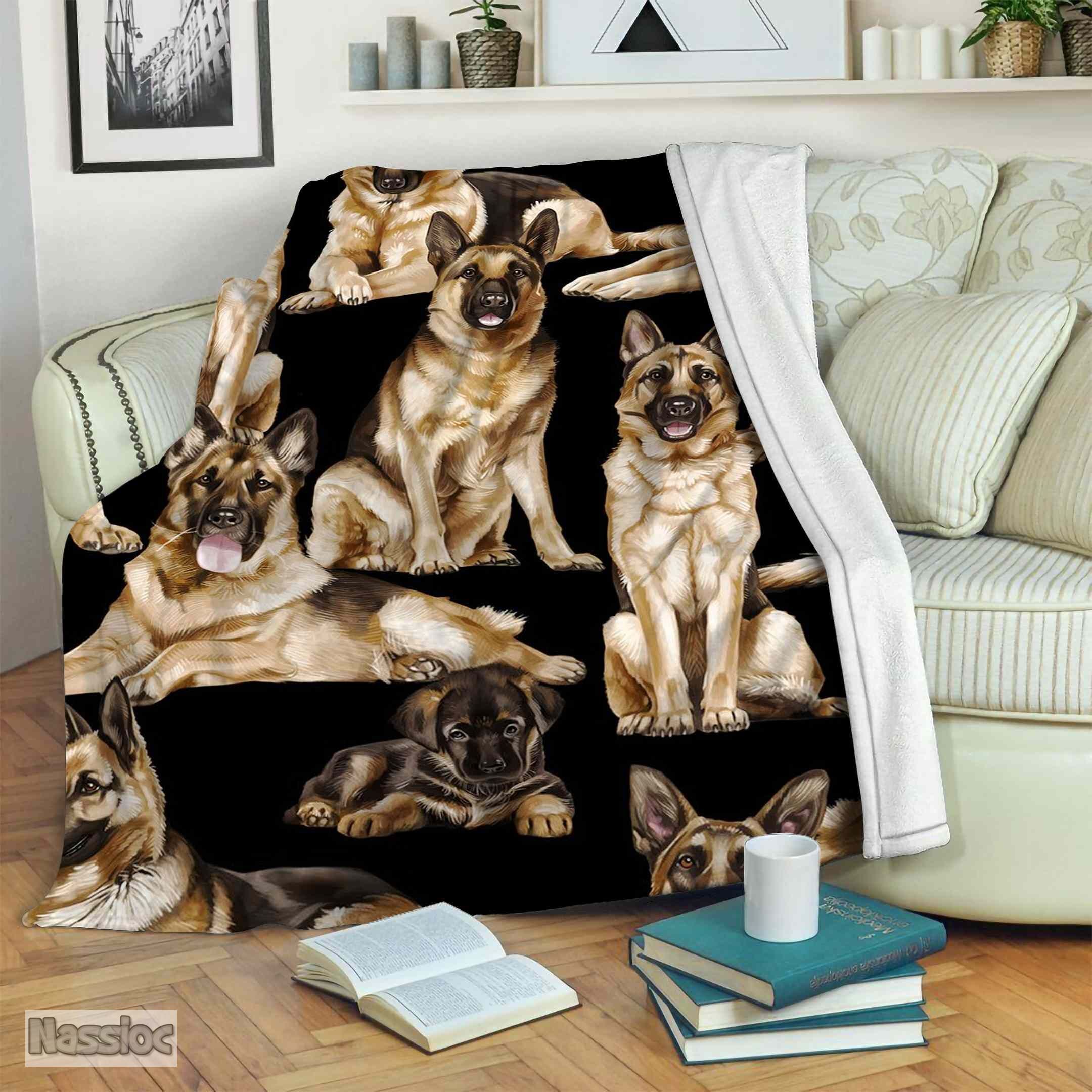 German Shepherd Fleece Blanket