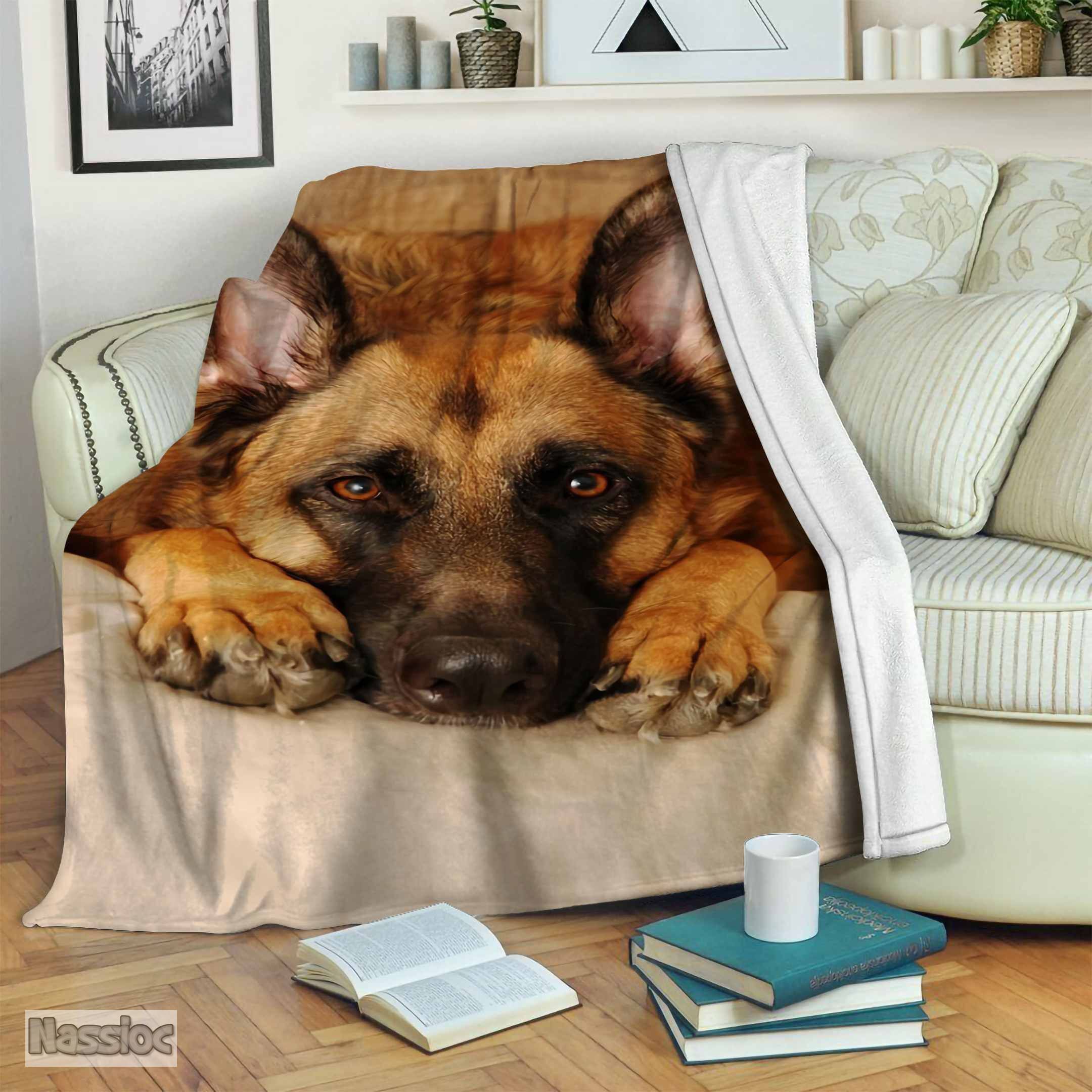 German Shepherd Fleece Blanket
