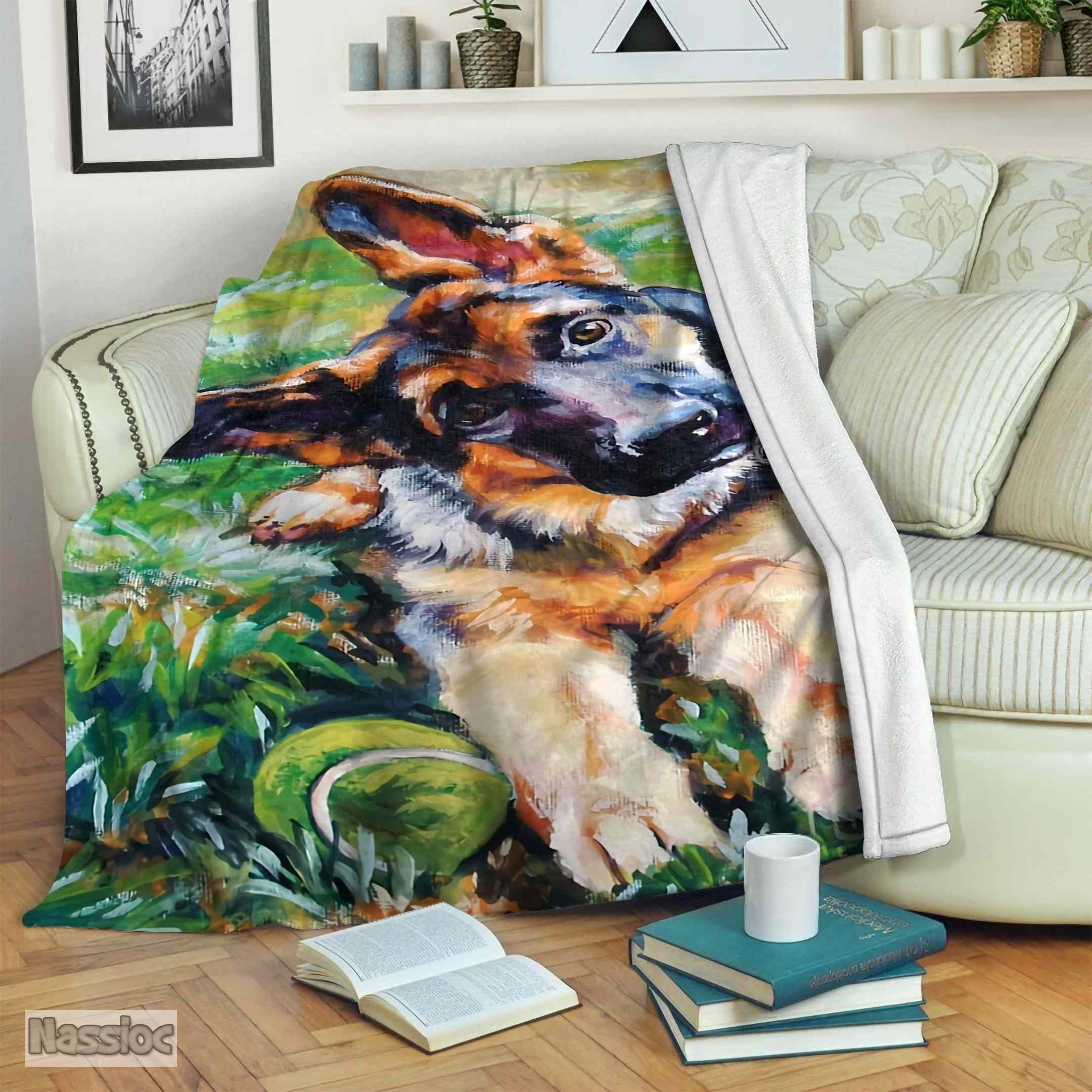 German Shepherd Fleece Blanket