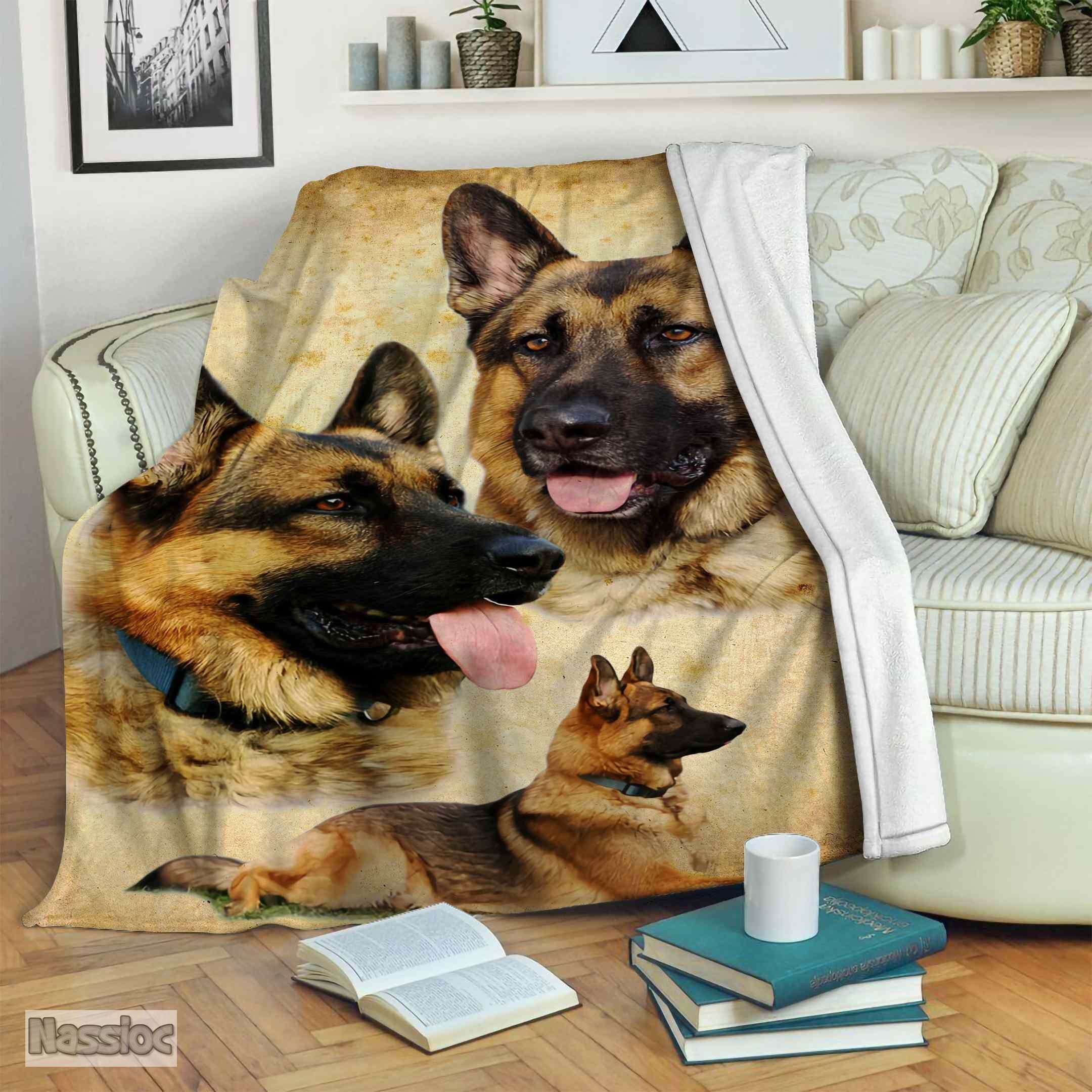 German Shepherd Fleece Blanket