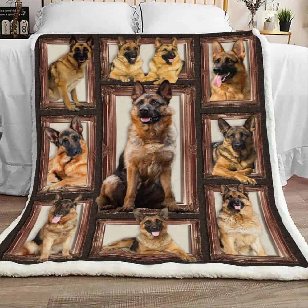 German Shepherd Sherpa Fleece Blanket