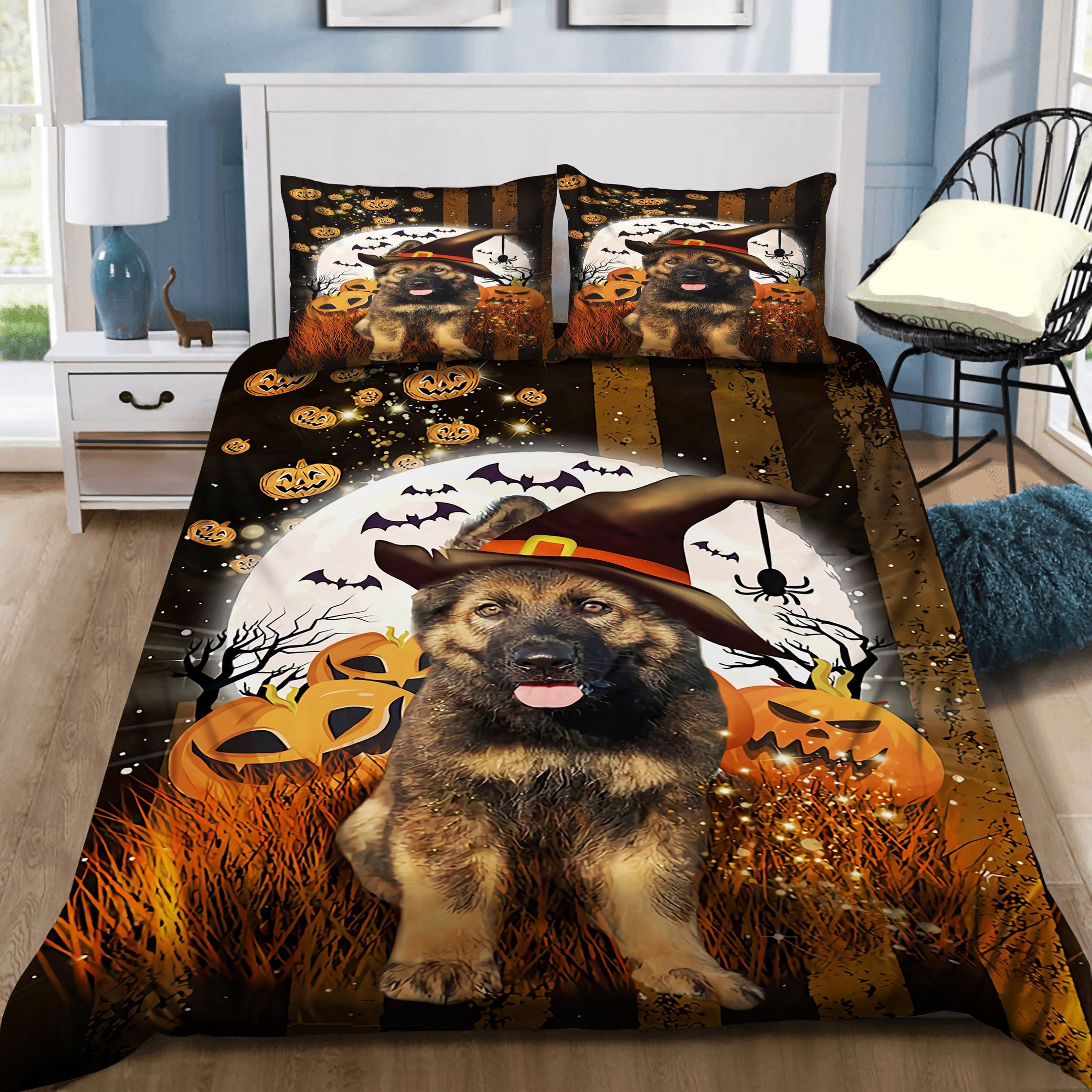 German Shepherd Halloween Bedding Set