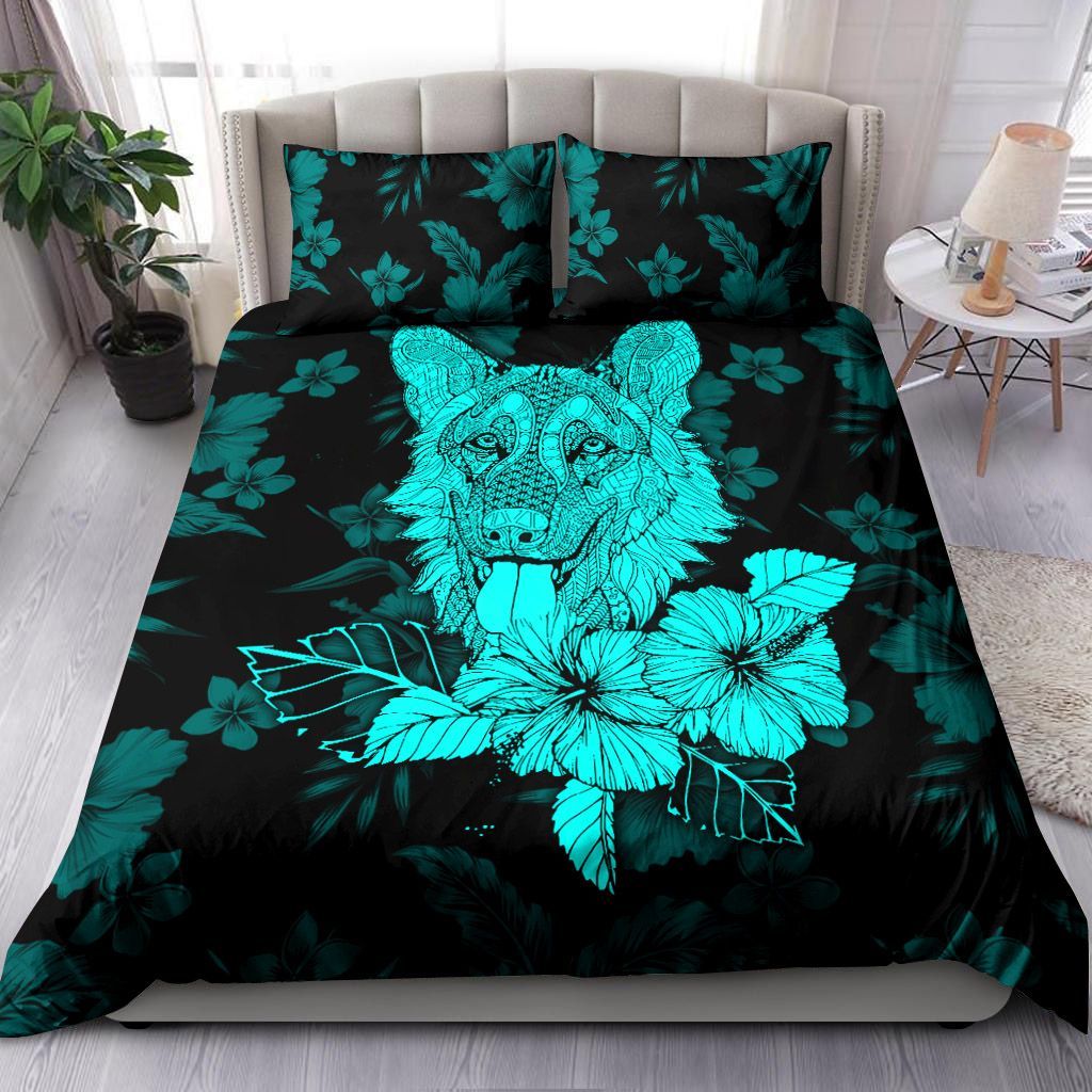 German Shepherd Hibiscus Bedding Set