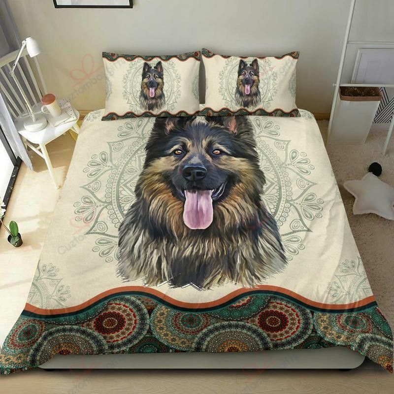 German Shepherd Mandala Dog Bedding Set
