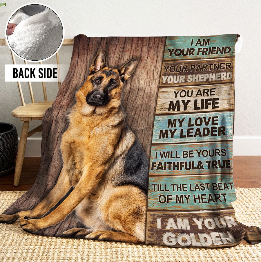 German Shepherd Sherpa Fleece Blanket