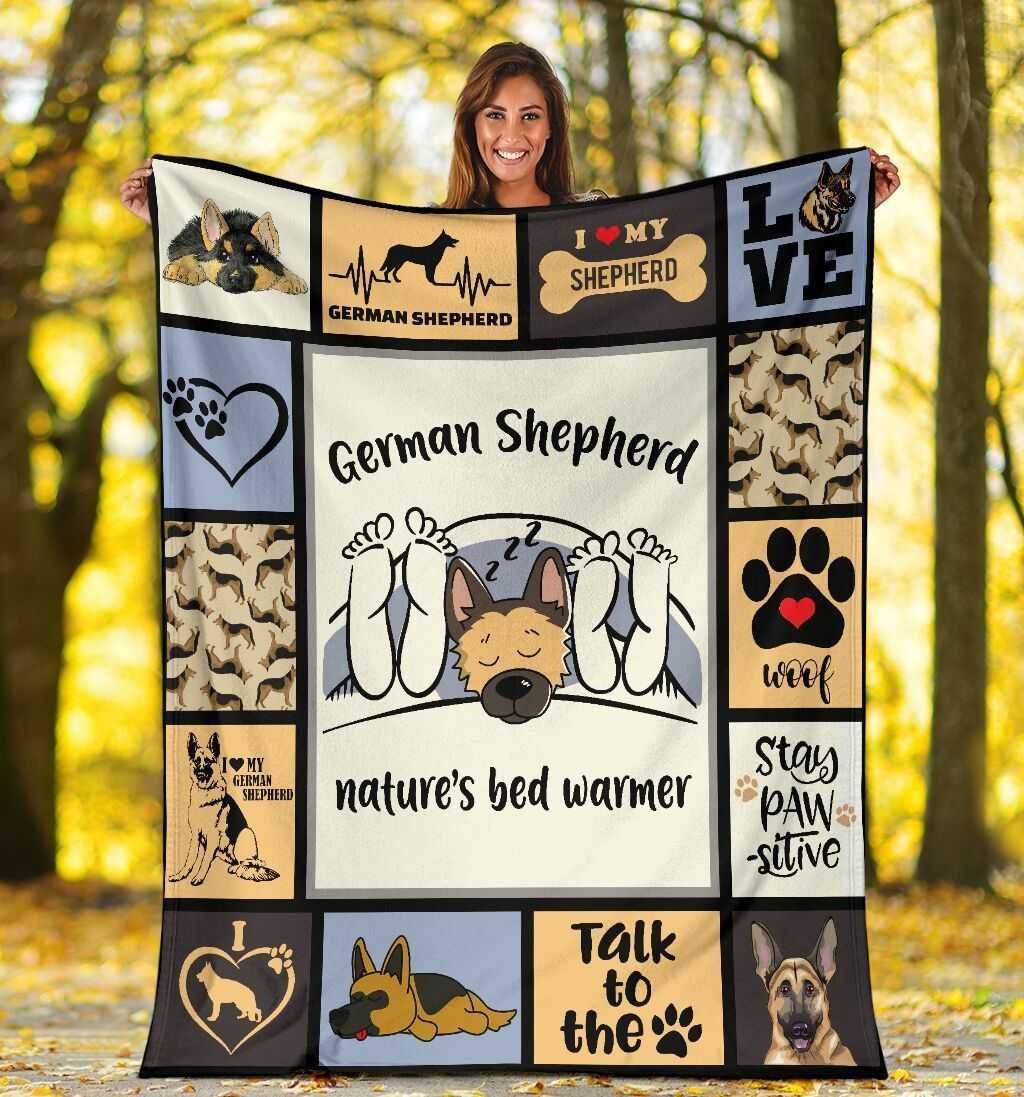 German Shepherd Nature’s Bed Warmer Printed Fleece Blanket