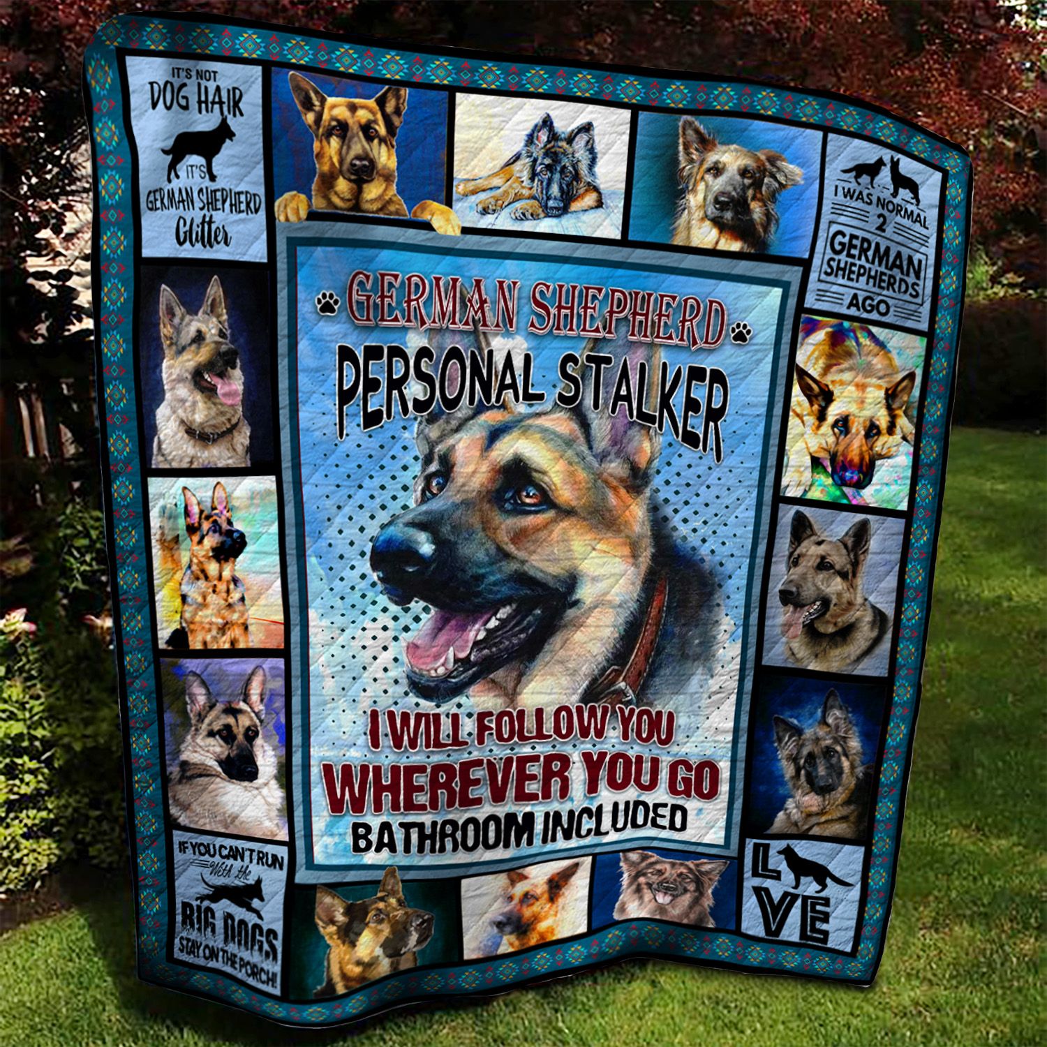 German Shepherd Personalized Quilt Blanket BBB120636MH