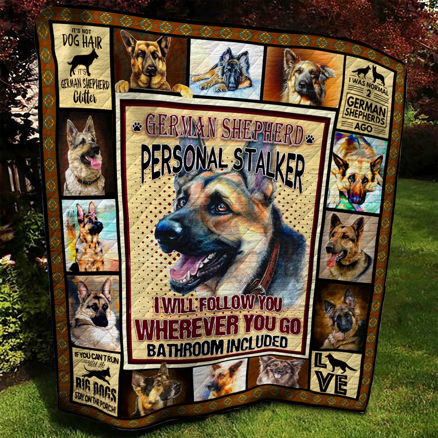 German Shepherd Personalized Quilt Blanket BBB120637MH