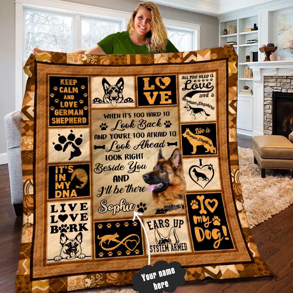 German Shepherd Personalized Quilt Blanket LML190683DT