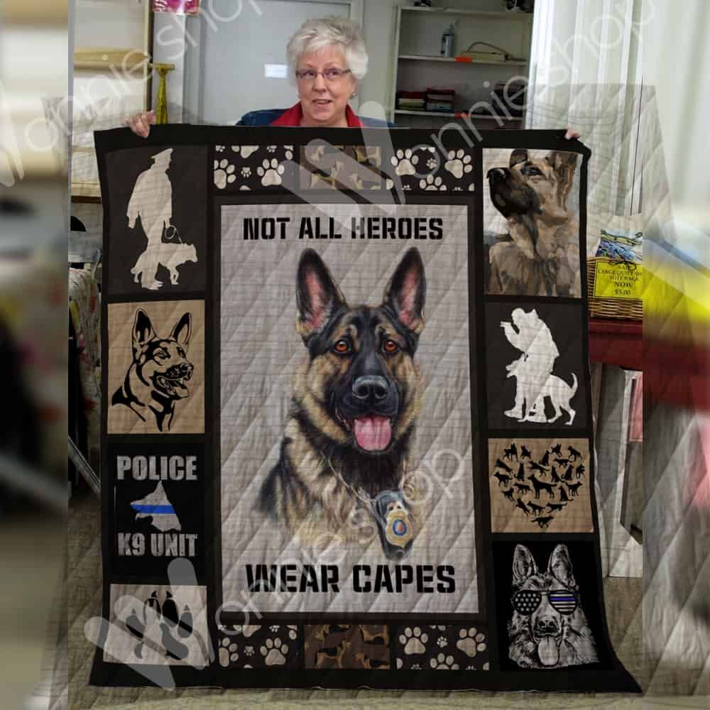 German Shepherd Police Dog Quilt Blanket DHC1002613TD