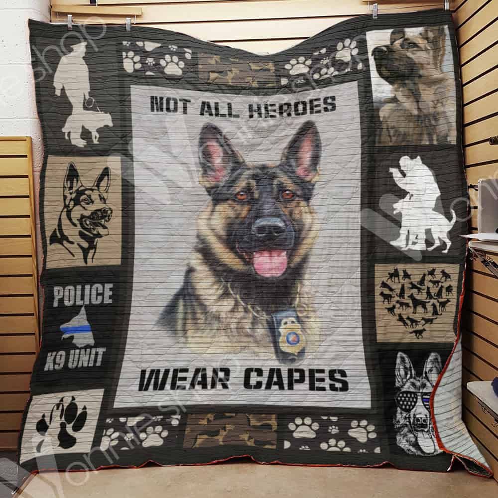 German Shepherd Police Dog Quilt Blanket DHC1002641TD