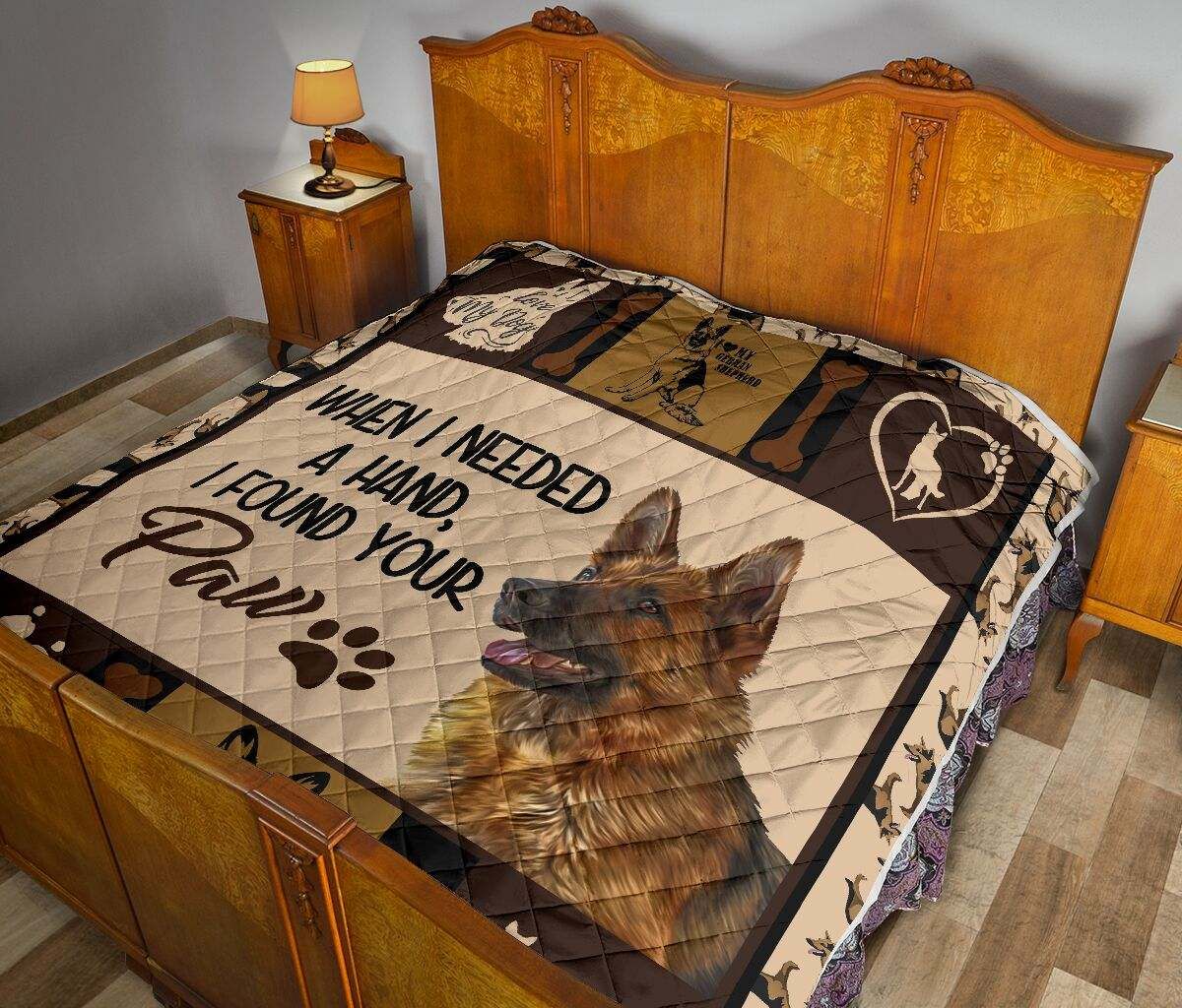 GERMAN SHEPHERD QUILT WHEN I NEEDED A HAND…. DHC281110803DD