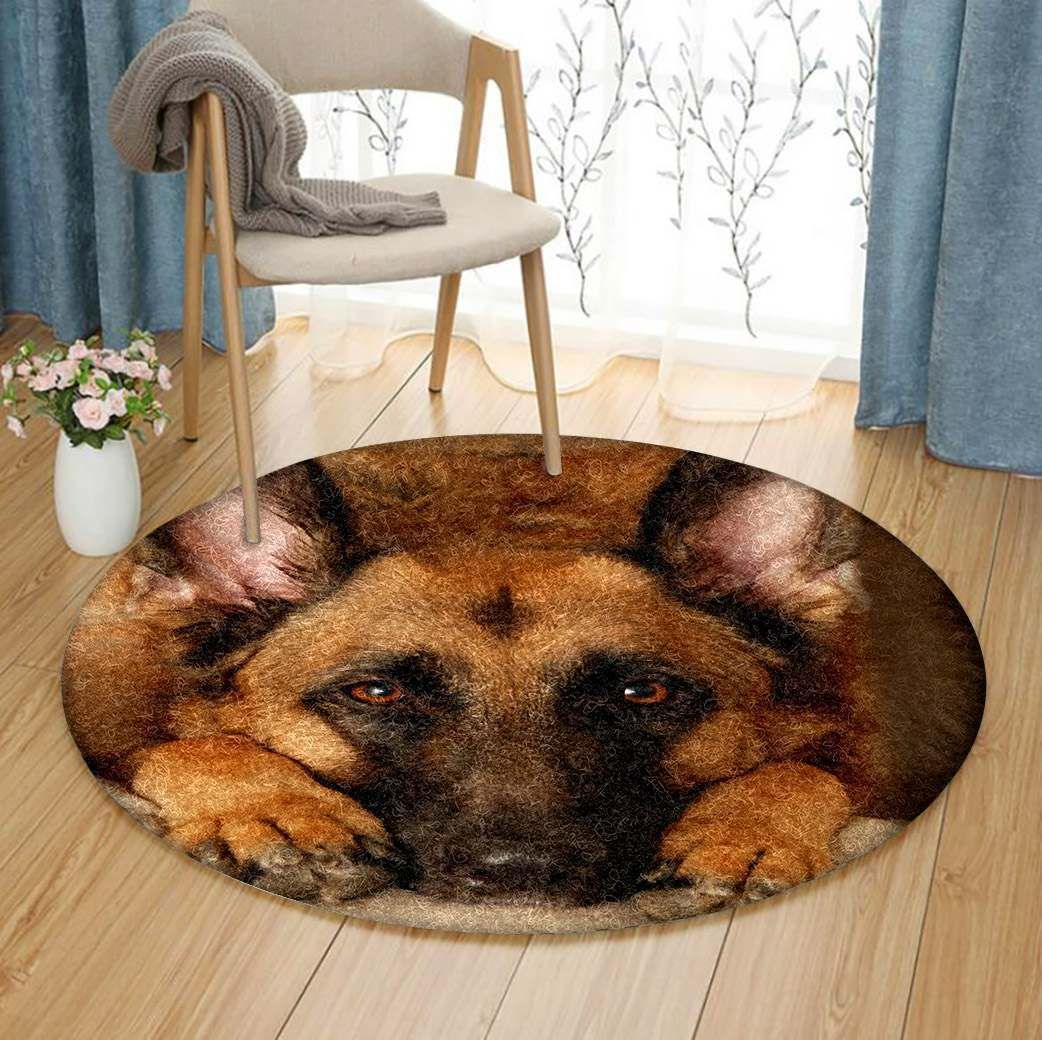 German Shepherd Round Carpet