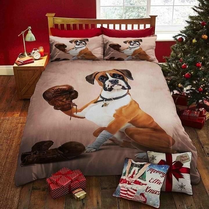 German Shorthaired Dog Boxer Gloves Brindle  Bedding Set