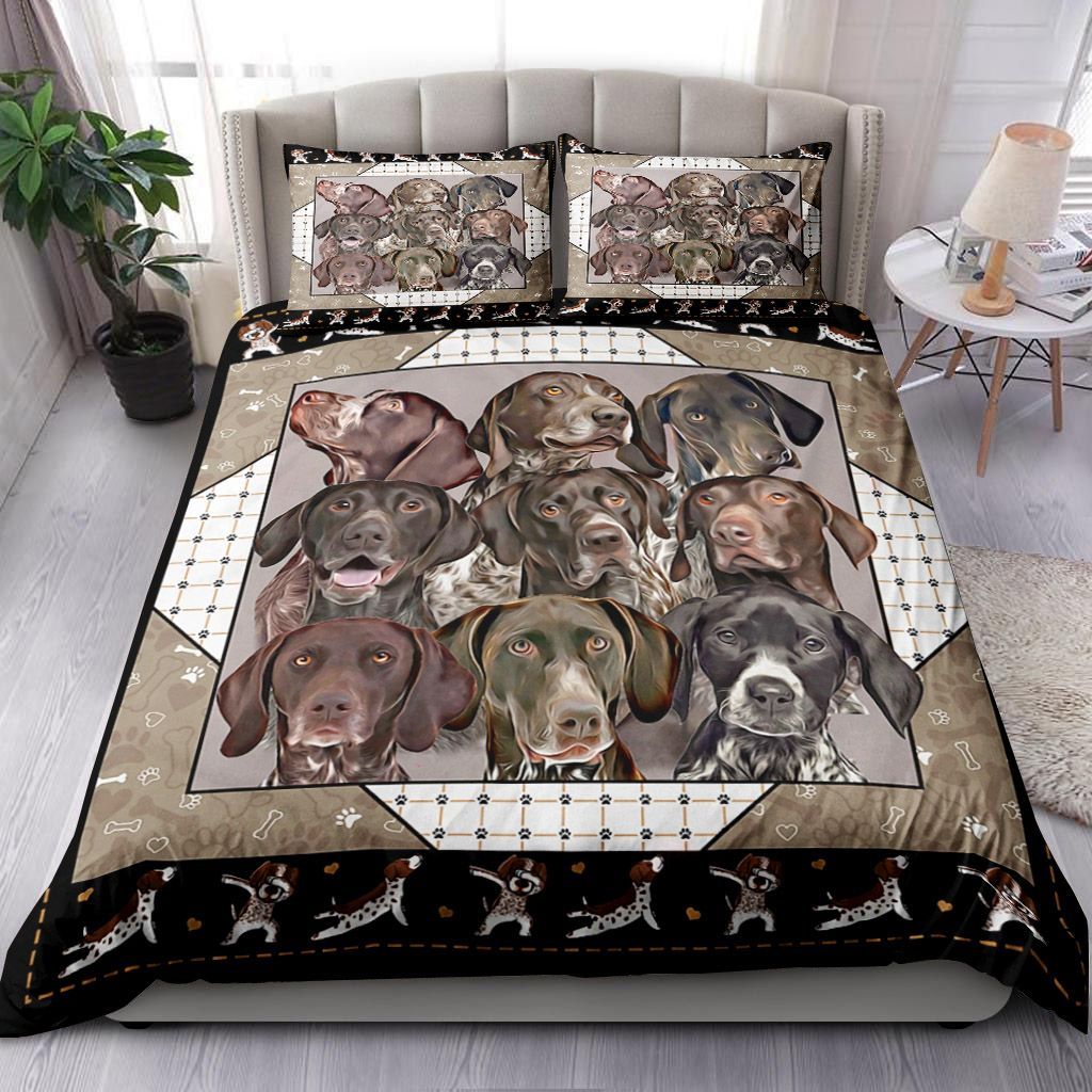German Shorthaired Pointer Dabbing Bedding Set