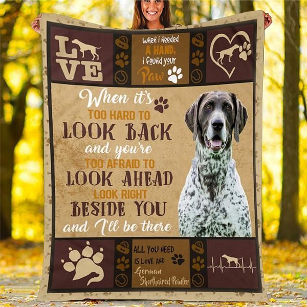 German Shorthaired Pointer Dog Sherpa Fleece Blanket