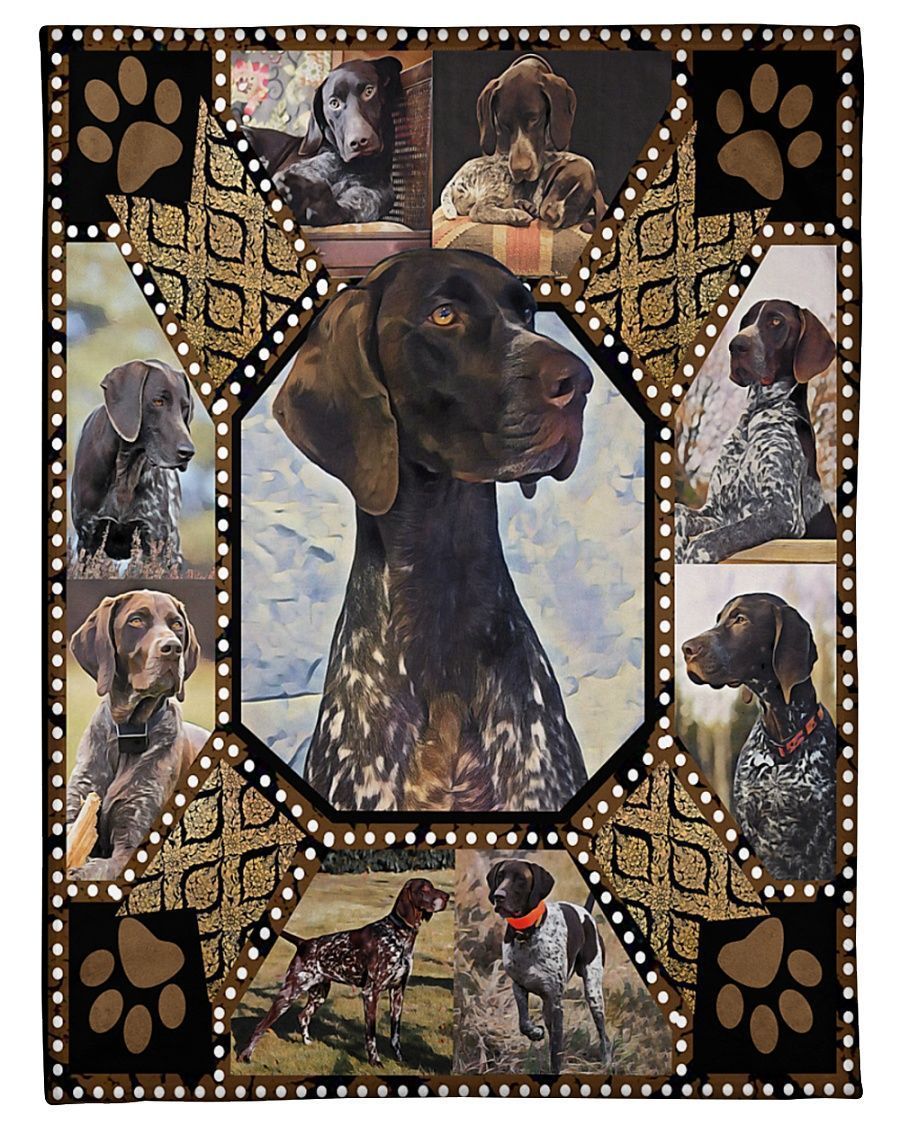 German Shorthaired Pointer Embroidery Fleece Blanket